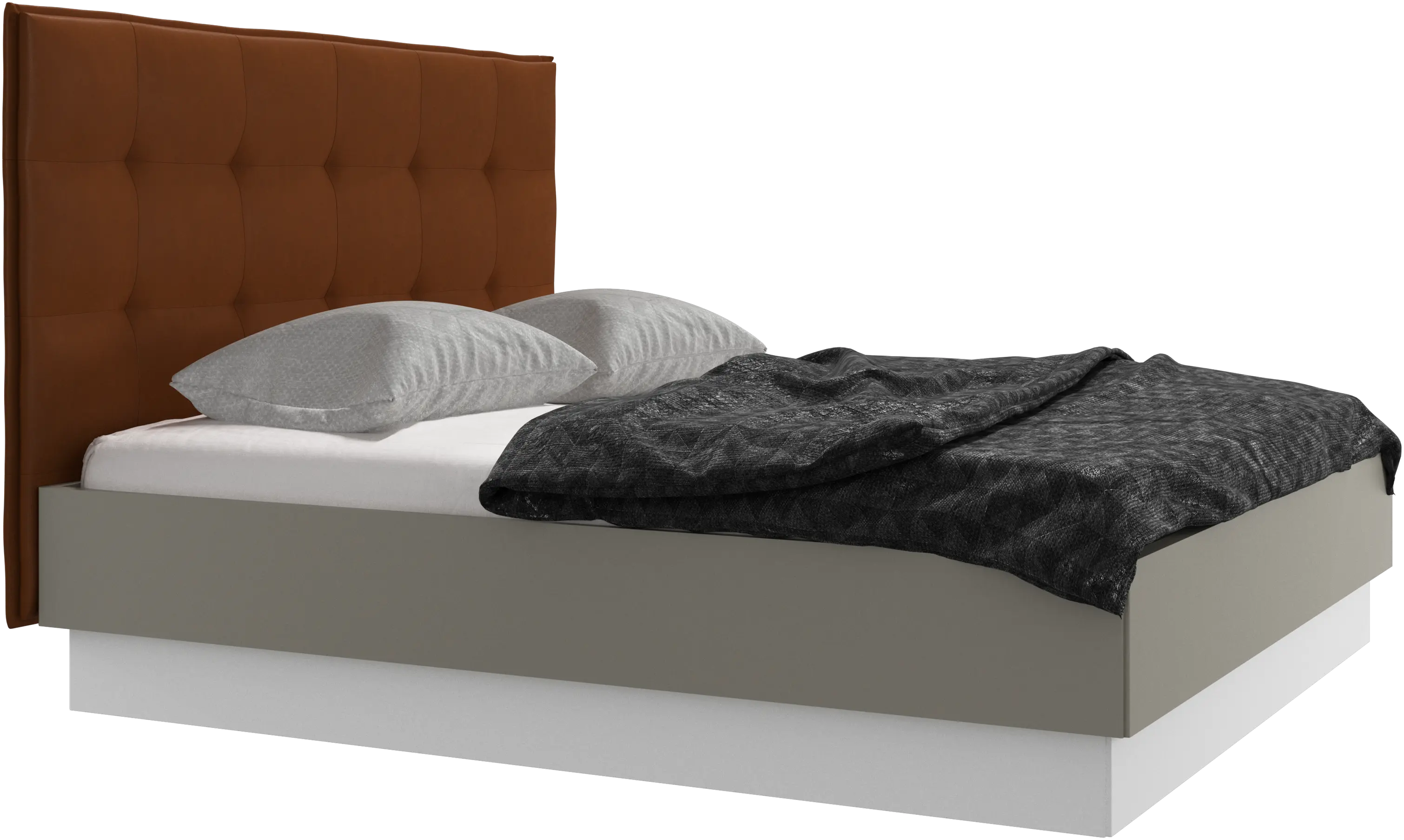 Lugano storage bed with lift-up frame and slats, excl. mattress