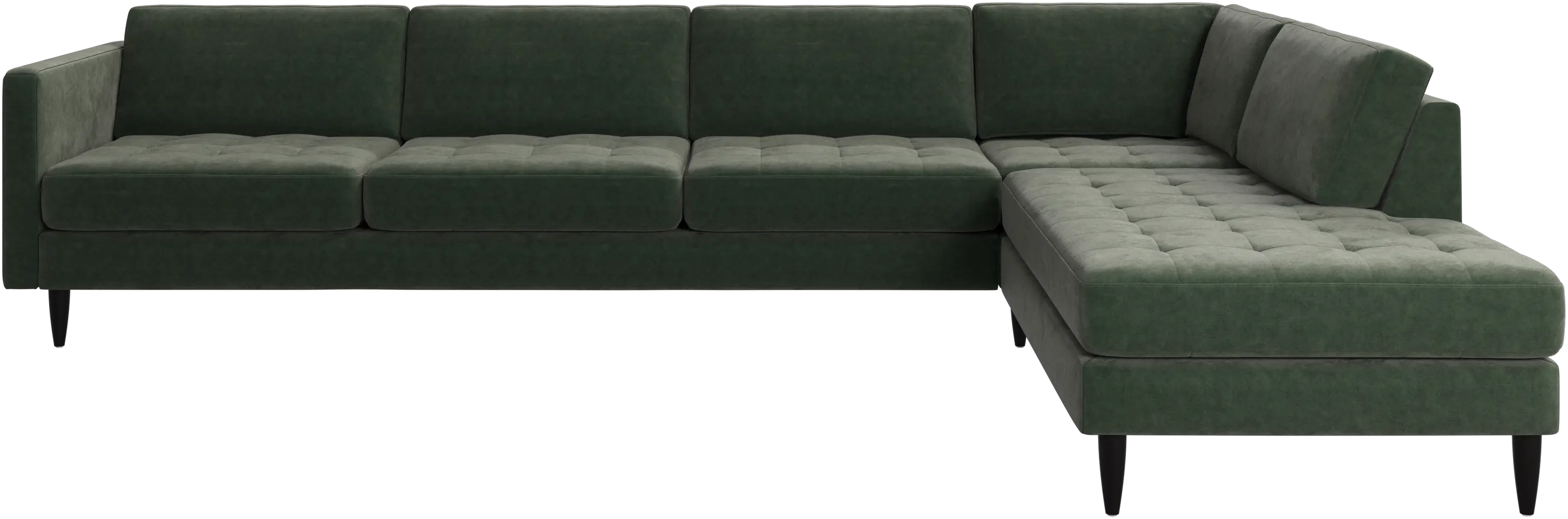 Osaka corner sofa with lounging unit, tufted seat