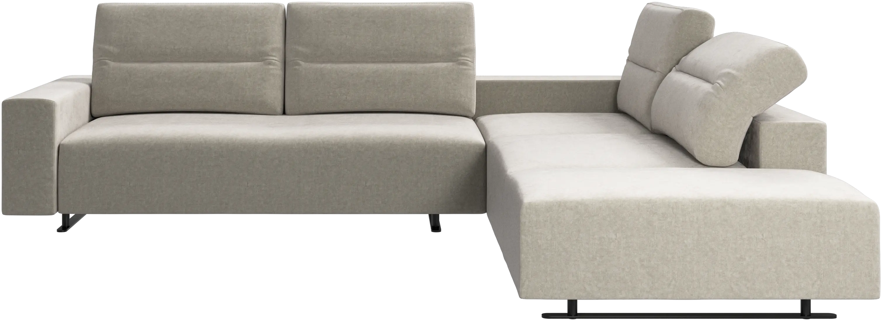 Hampton corner sofa with adjustable back and lounging unit