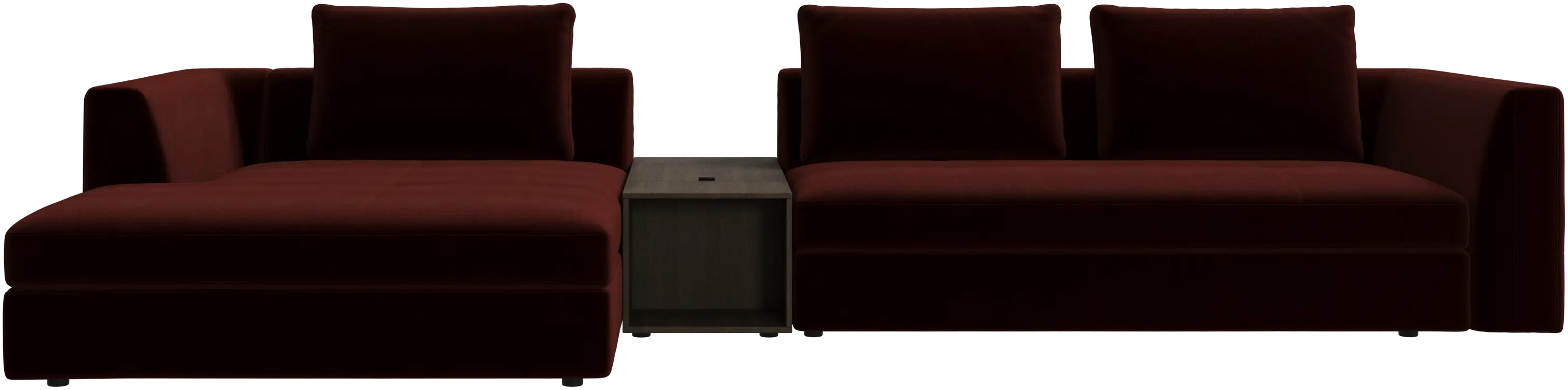 Bergamo chaise longue sofa with storage