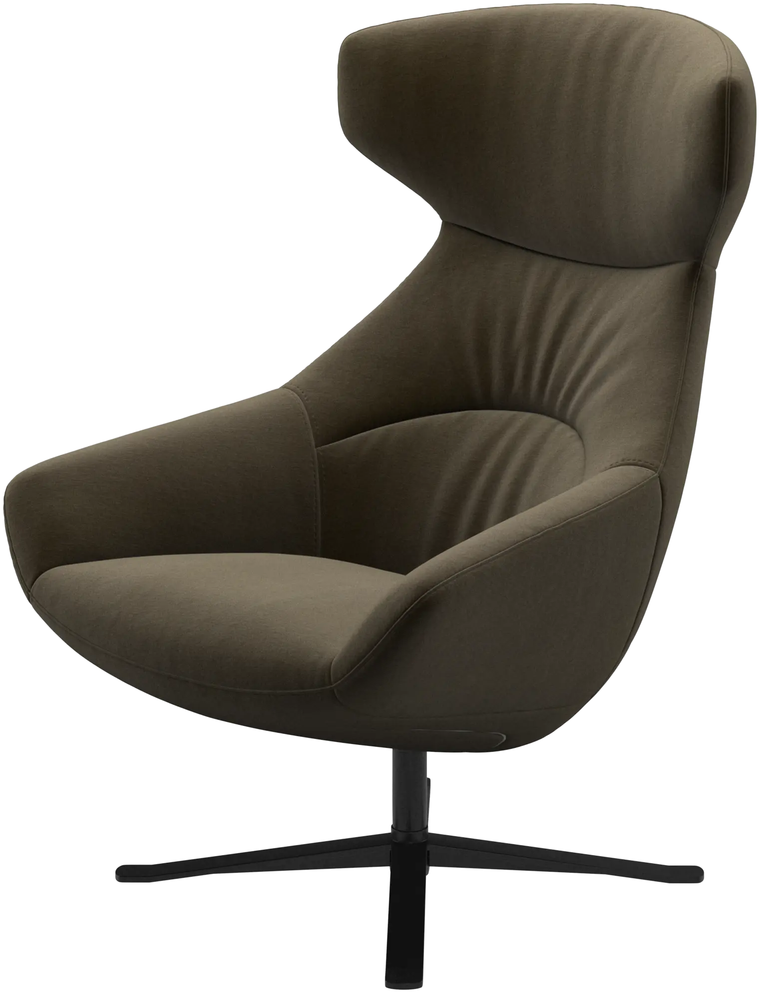 Porto chair with reclining back function and swivel base