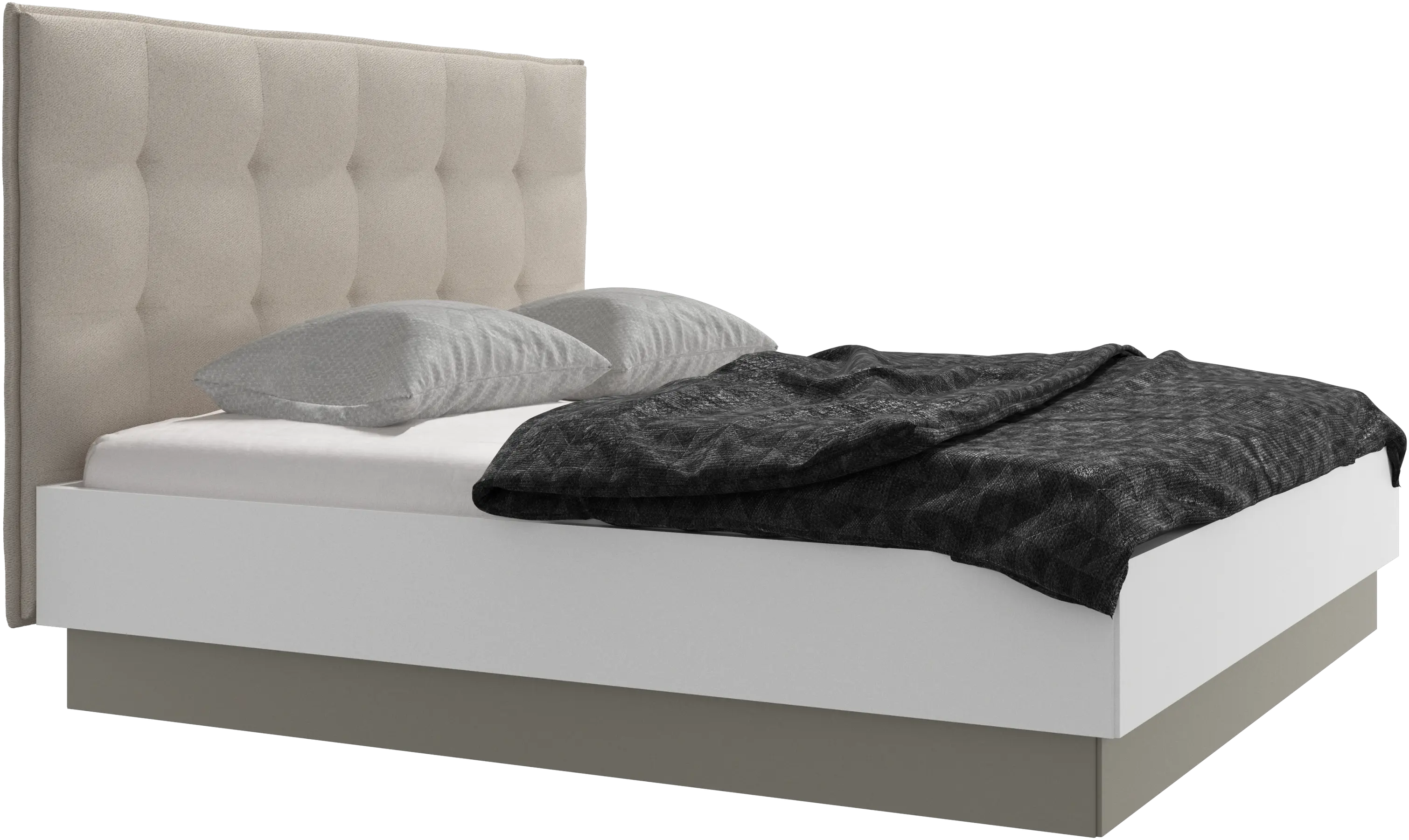 Lugano storage bed with lift-up frame and slats, excl. mattress