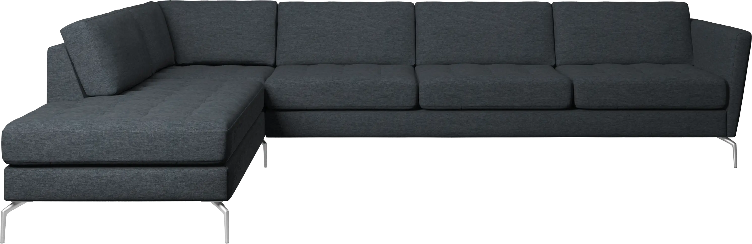 Osaka corner sofa with lounging unit, tufted seat