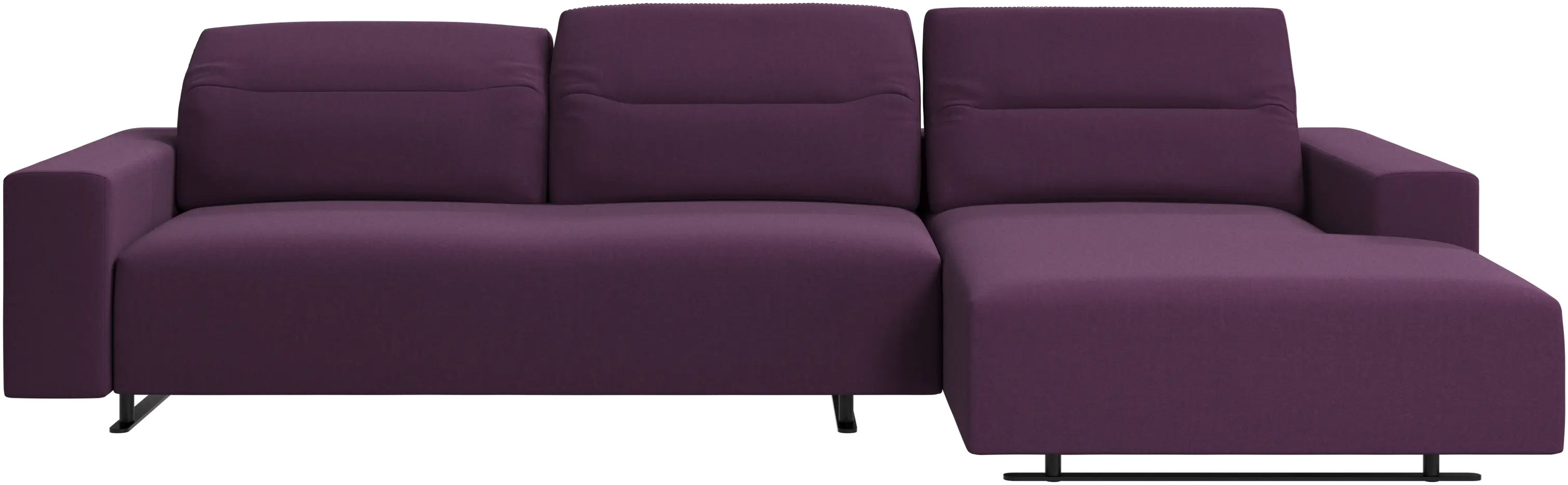 Hampton sofa with adjustable back, resting unit and storage both sides