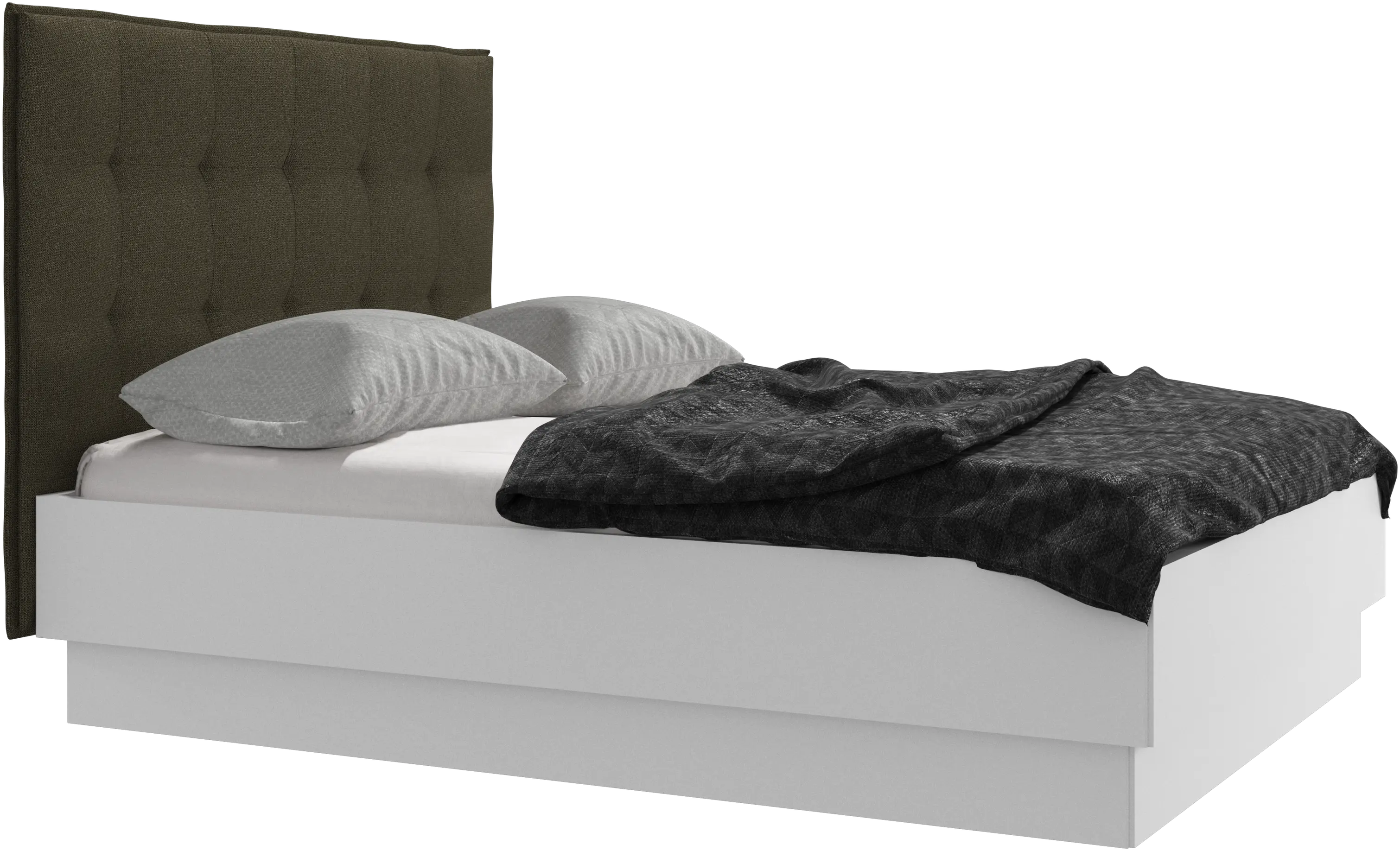Lugano storage bed with lift-up frame and slats, excl. mattress