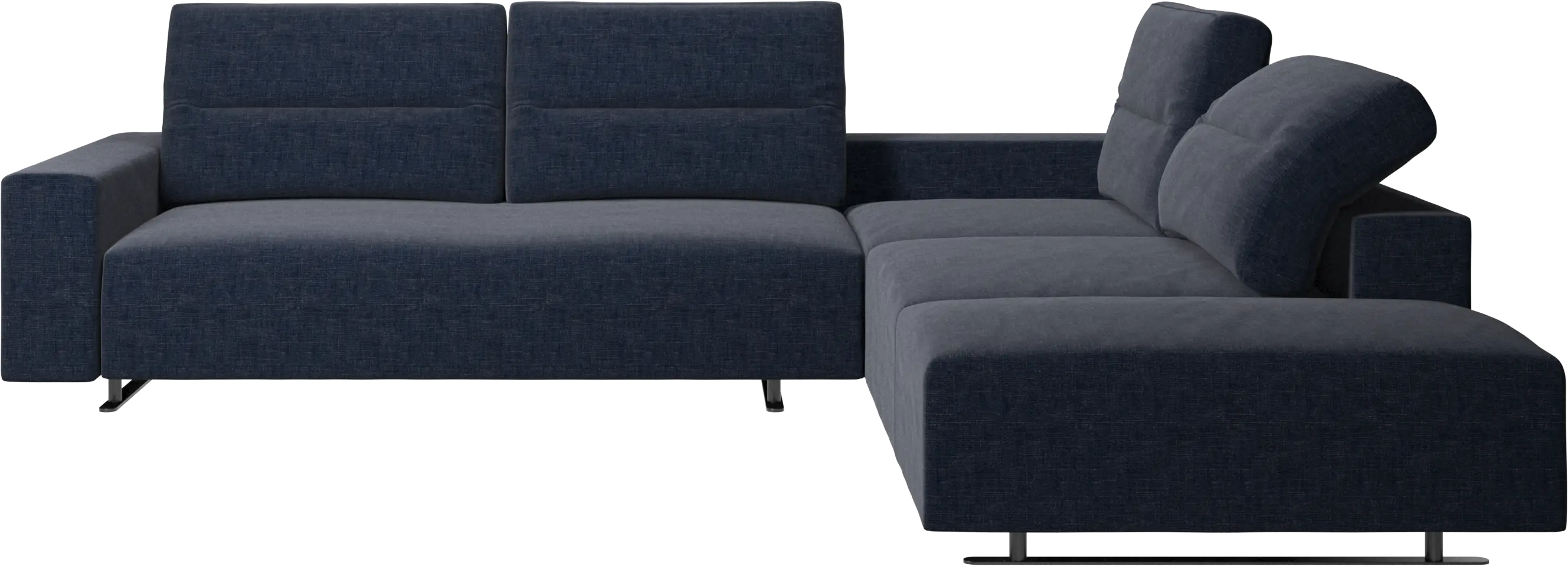 Hampton corner sofa with adjustable back and lounging unit