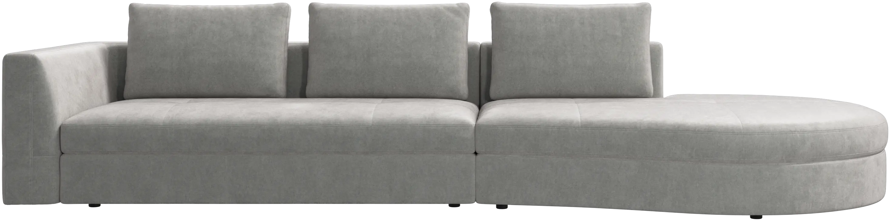 Bergamo sofa with round lounging unit,right