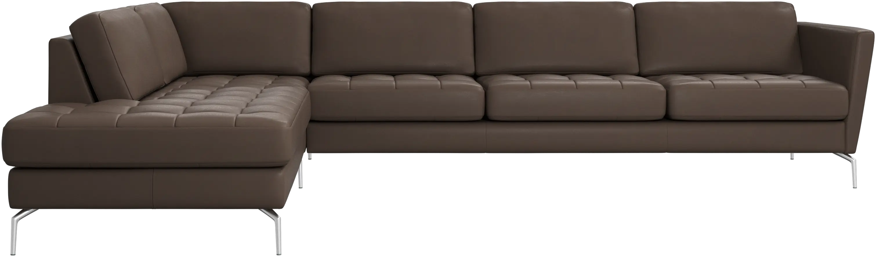 Osaka corner sofa with lounging unit, tufted seat