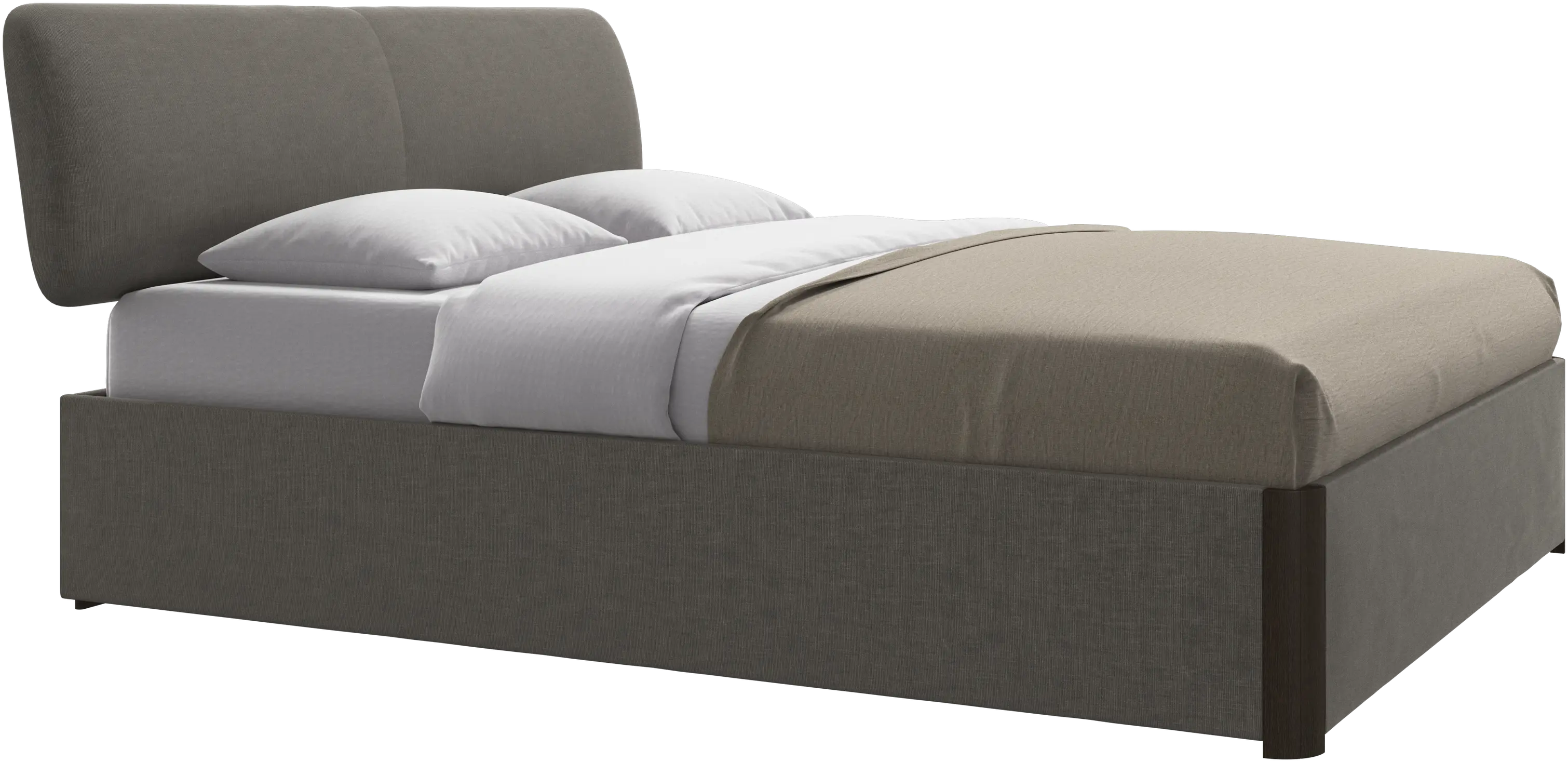 Element seng, sengmontert hodegavl, med lameller og oppbevaringsløsning, ekskl. madrass