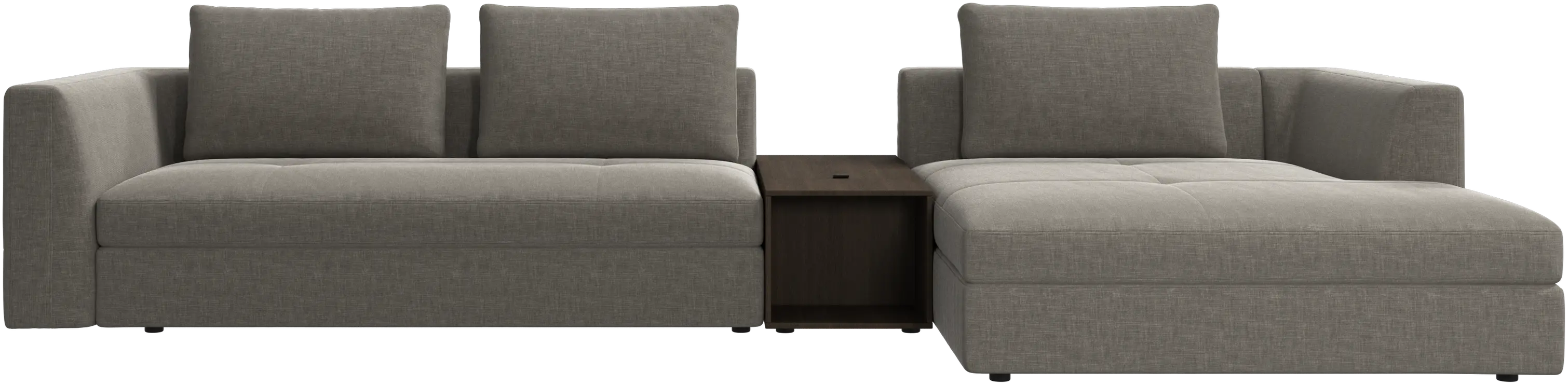Bergamo chaise longue sofa with storage