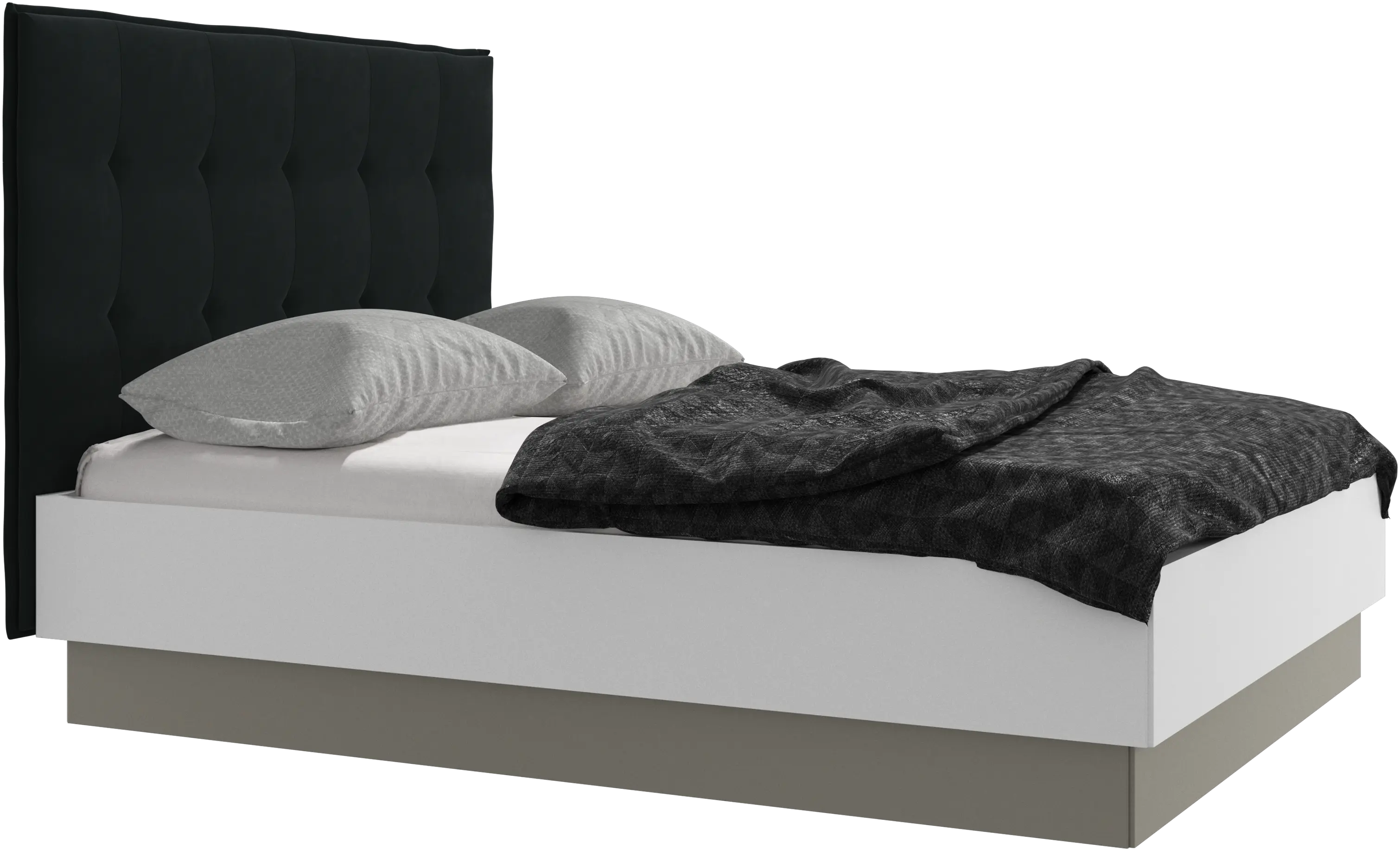 Lugano storage bed with lift-up frame and slats, excl. mattress