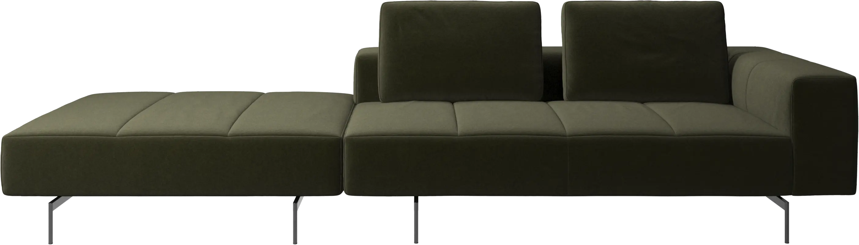 Amsterdam sofa with footstool on left side