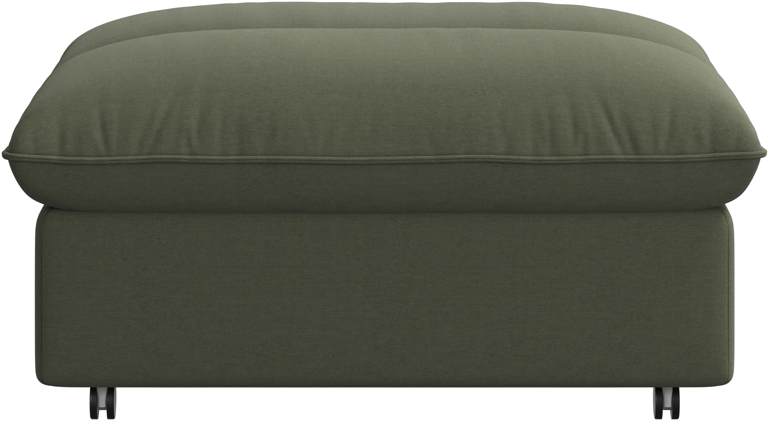 Southampton pouf on wheels with storage