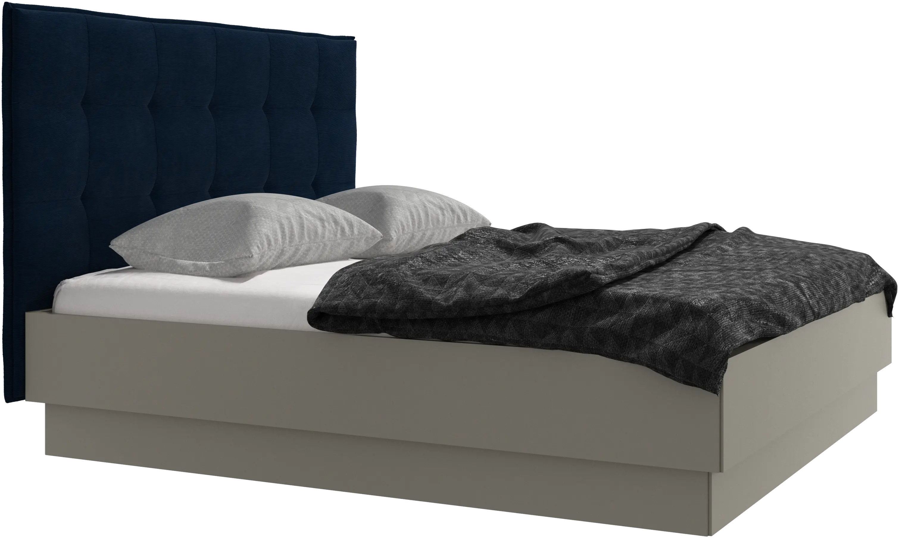 Lugano storage bed with lift-up frame and slats, excl. mattress