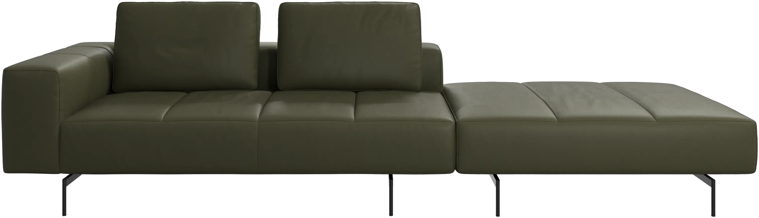 Amsterdam sofa with footstool on right side