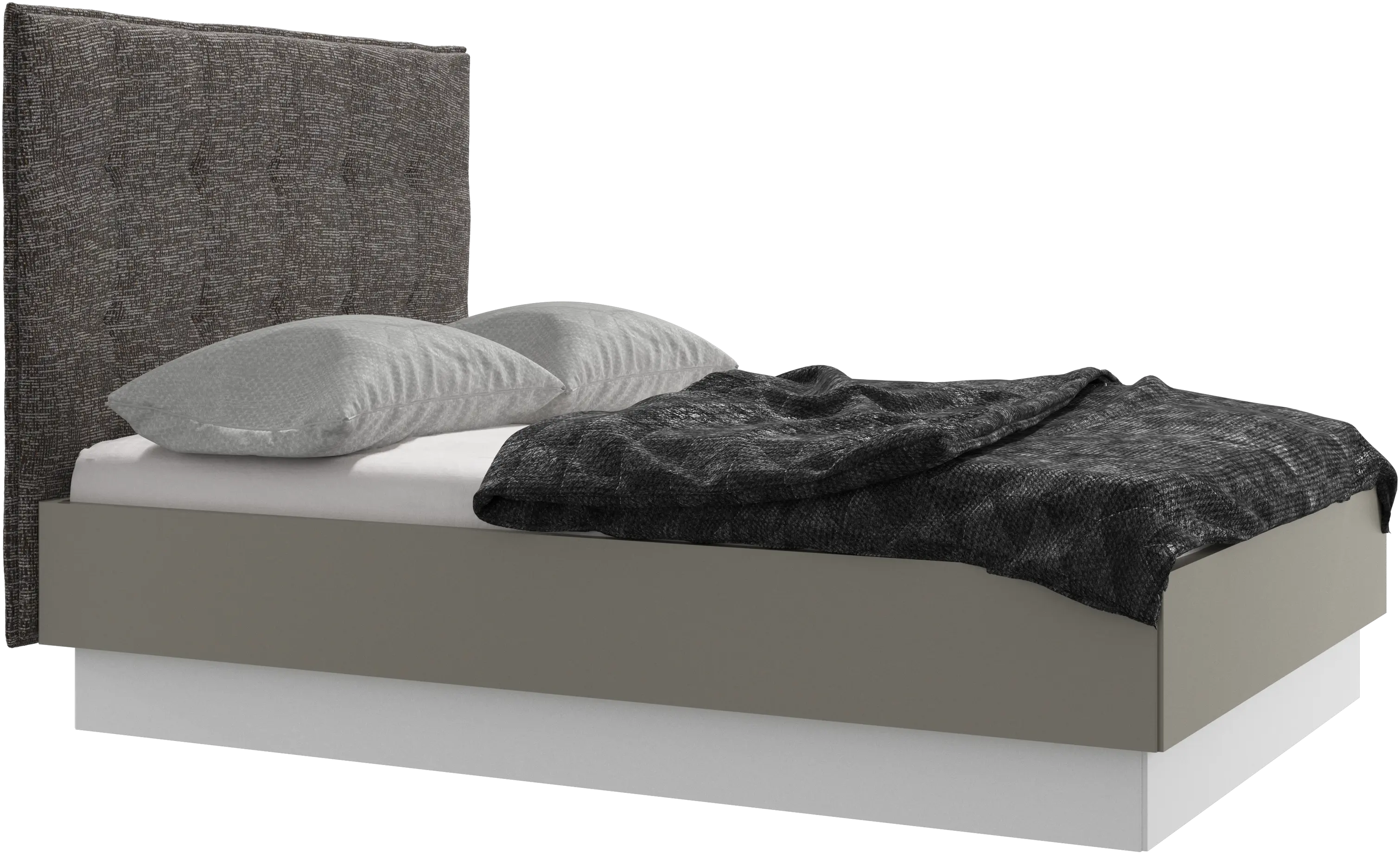 Cama con canapé Lugano, estructura elevable y tablado, no incluye colchón