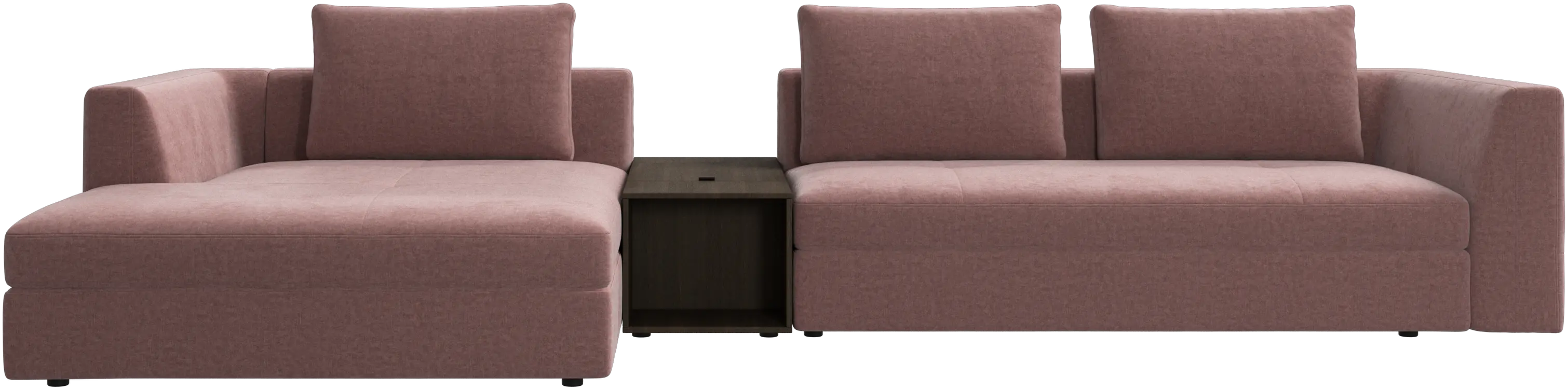 Bergamo chaise longue sofa with storage