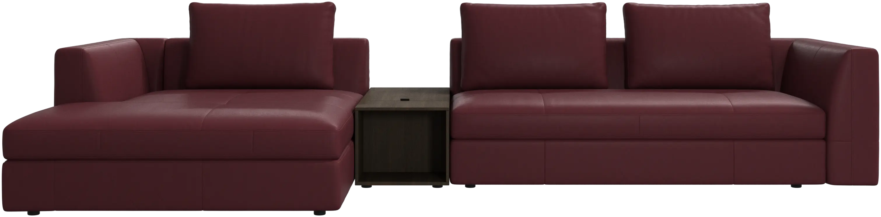 Bergamo chaise longue sofa with storage