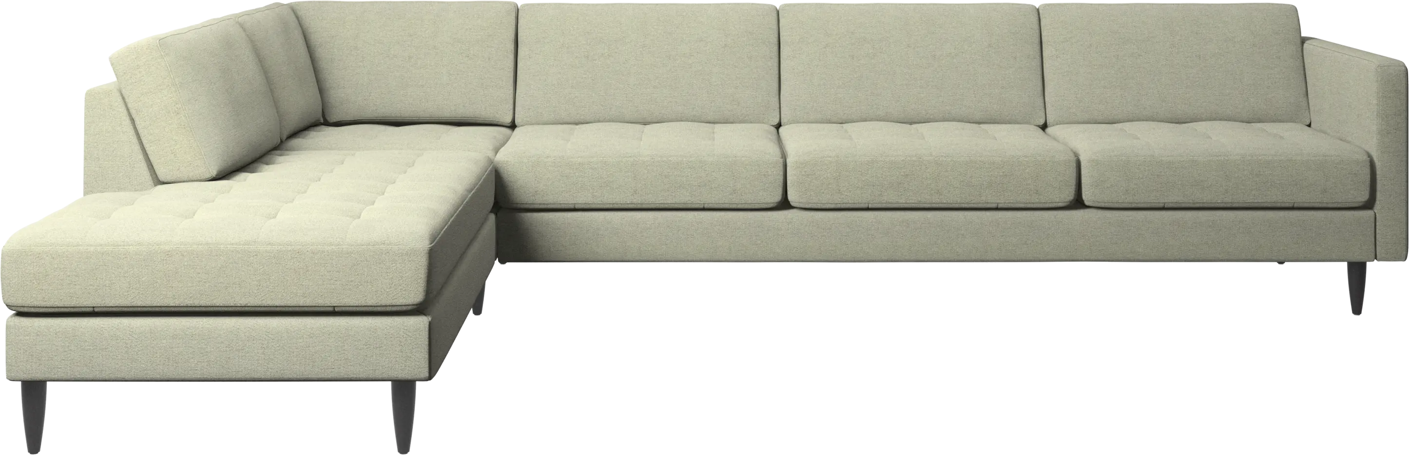 Canapé d'angle Osaka avec chaise longue, assise capitonnée