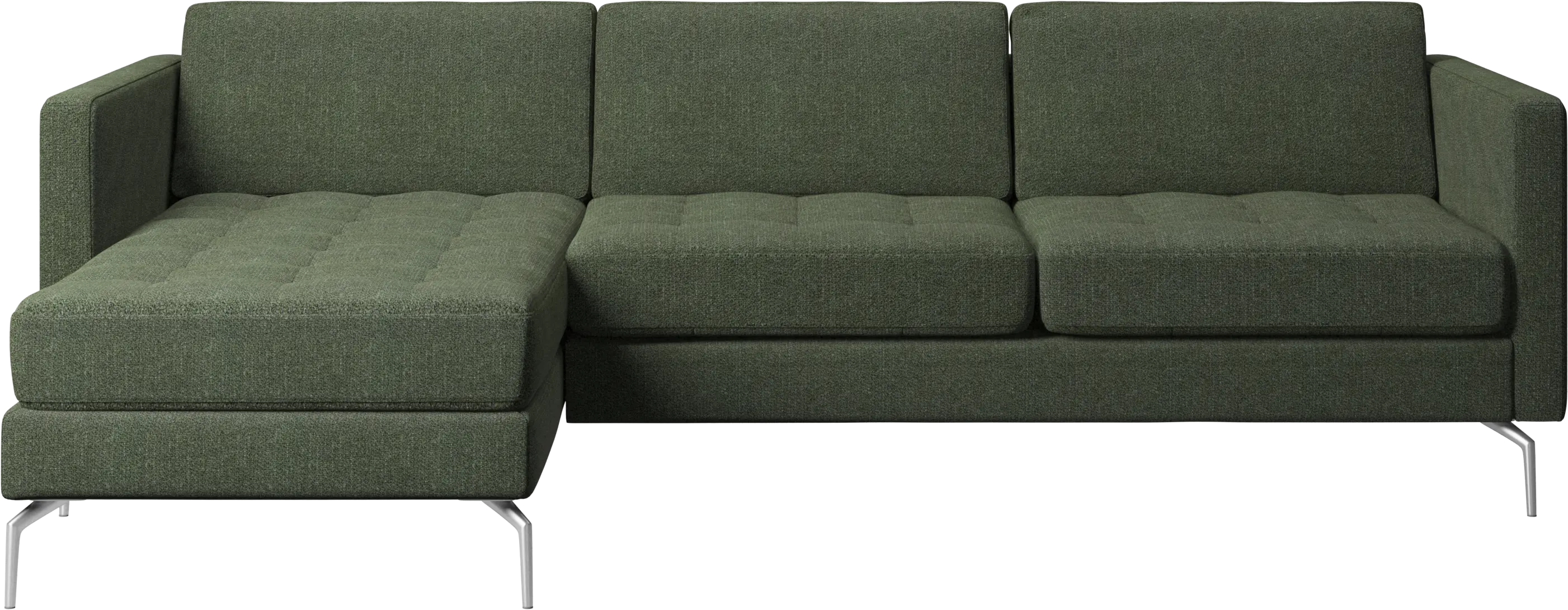 Osaka sofa with resting unit, tufted seat