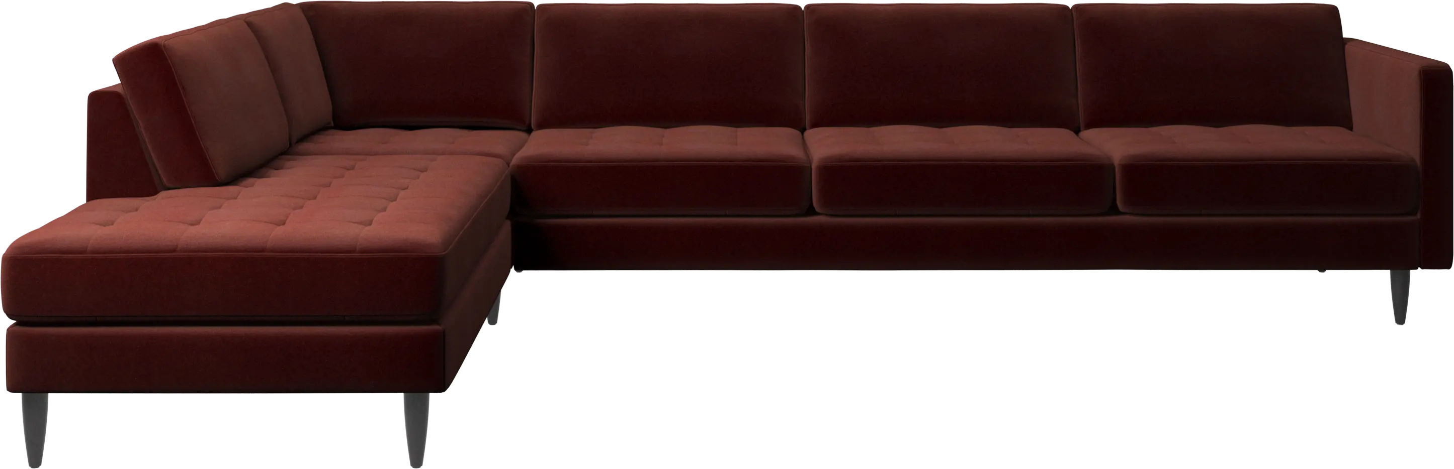 Osaka corner sofa with lounging unit, tufted seat