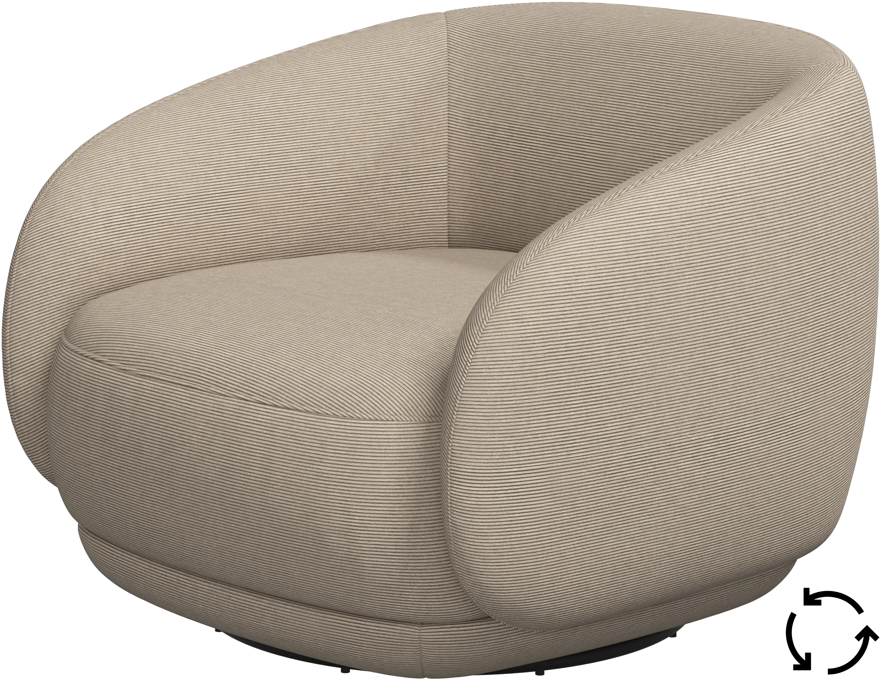 Bolzano armchair with swivel function