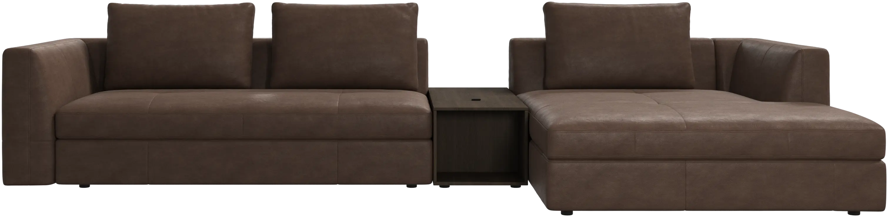 Bergamo chaise longue sofa with storage