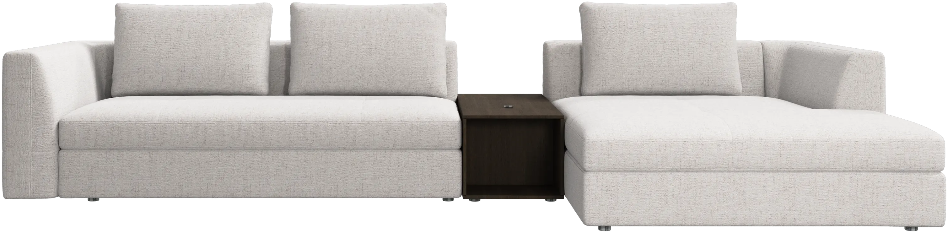 Bergamo chaise longue sofa with storage