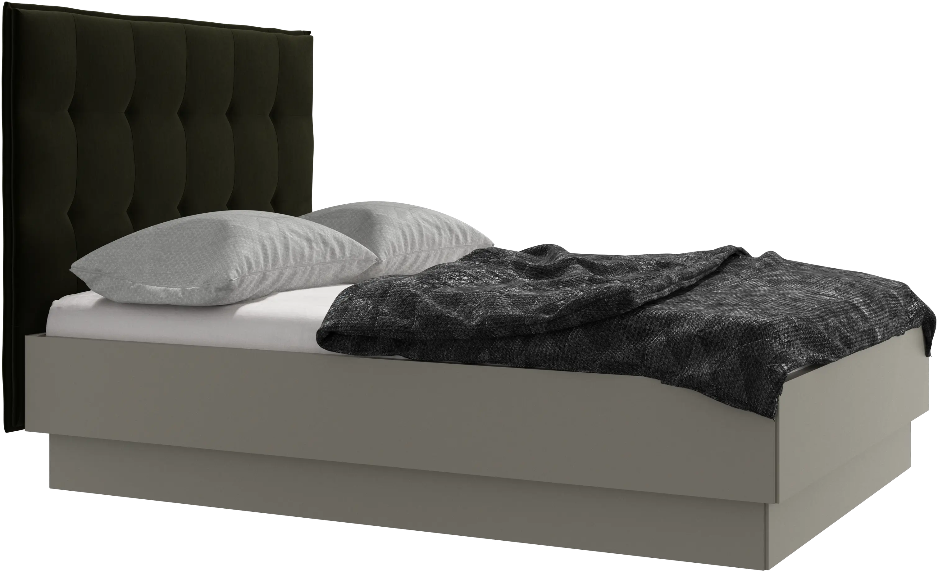 Lugano storage bed with lift-up frame and slats, excl. mattress