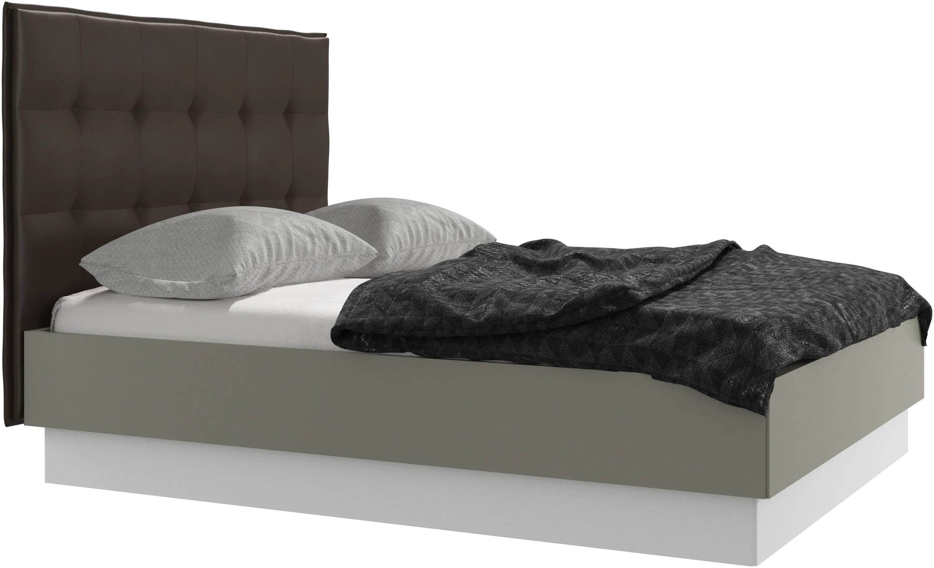 Lugano storage bed with lift-up frame and slats, excl. mattress
