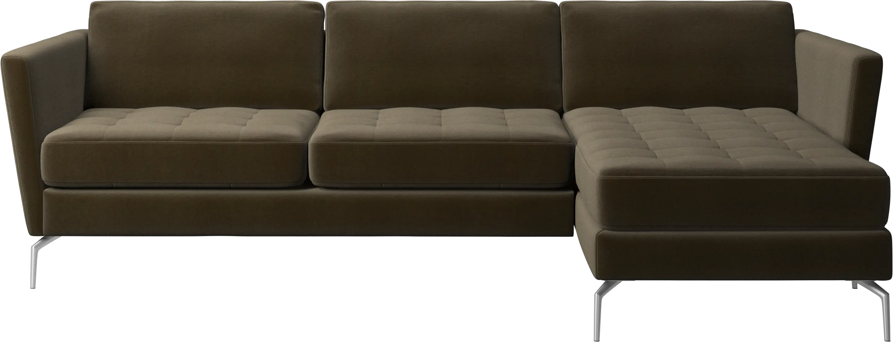 Osaka sofa with resting unit, tufted seat