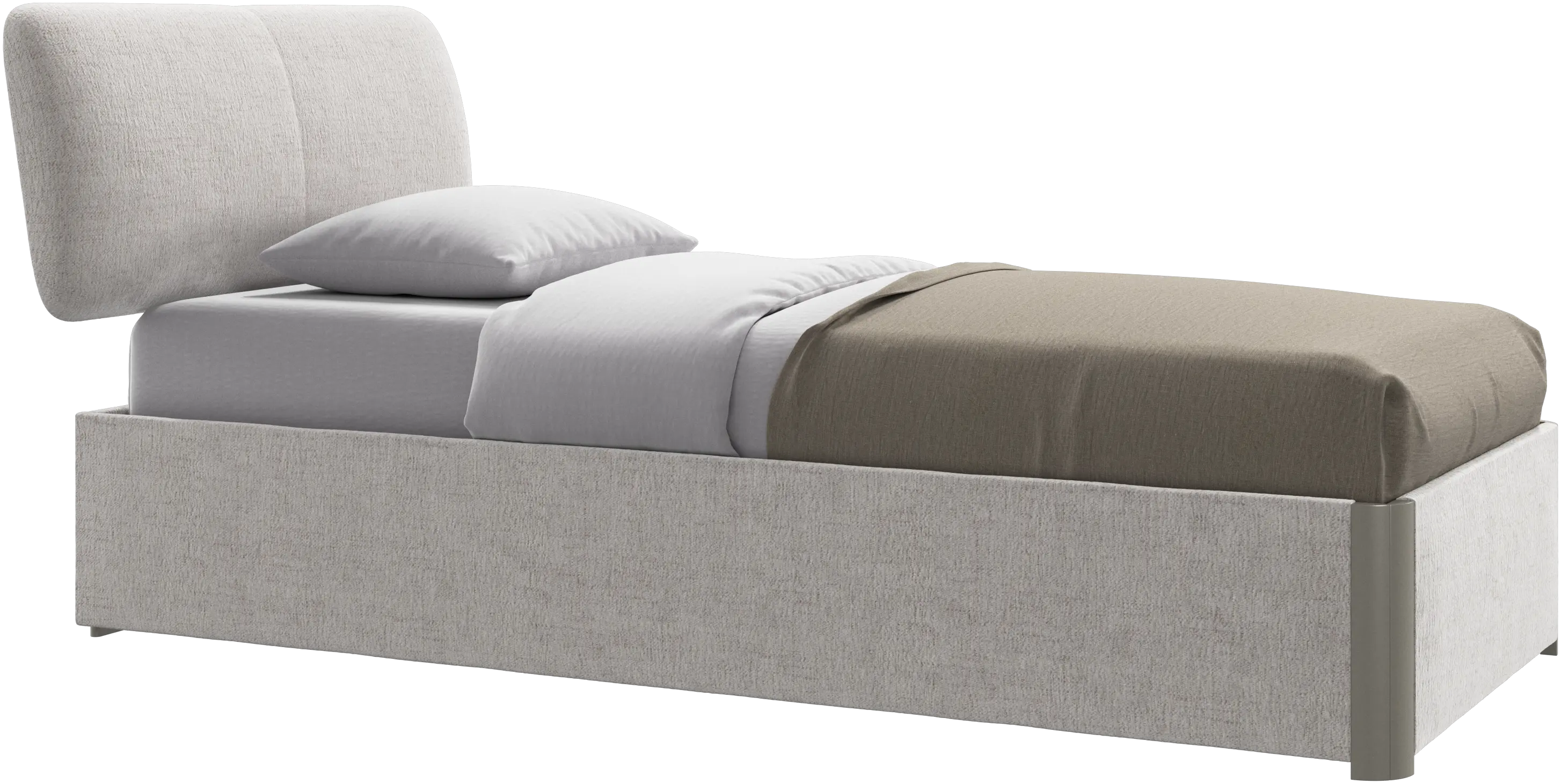 Element bed, bed-mounted headboard, with slats and storage solution, excl. mattress