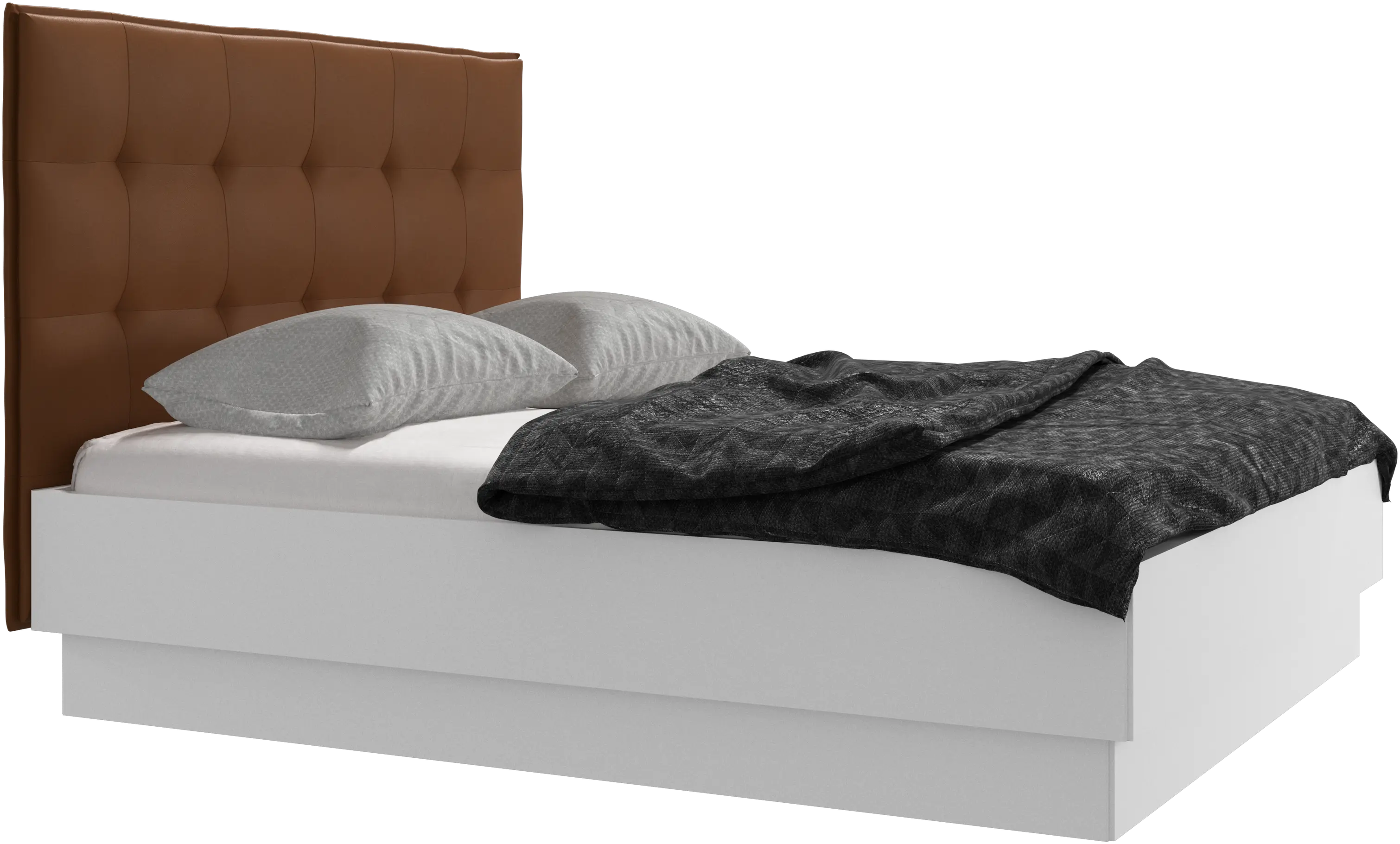 Lugano storage bed with lift-up frame and slats, excl. mattress