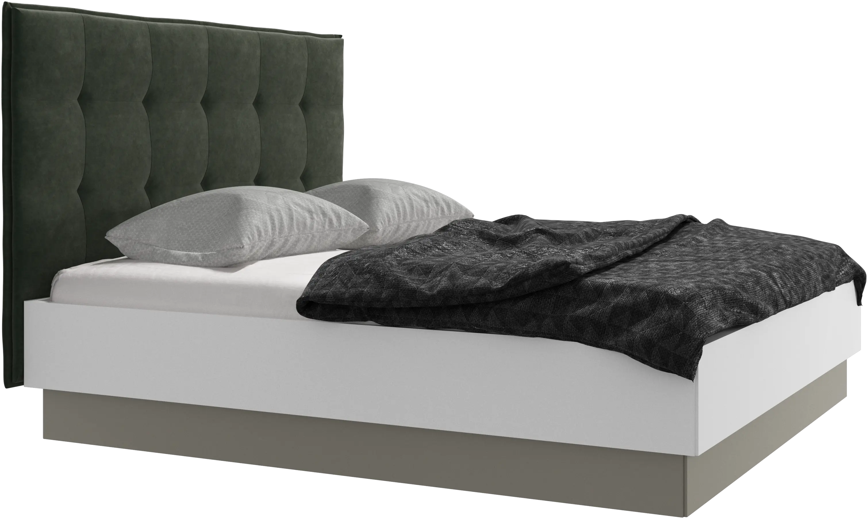 Lugano storage bed with lift-up frame and slats, excl. mattress