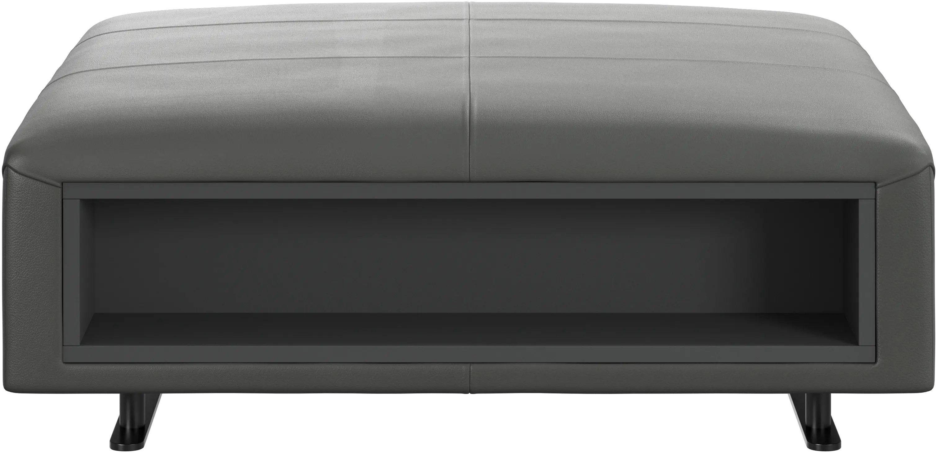 Hampton footstool with storage left and right sides