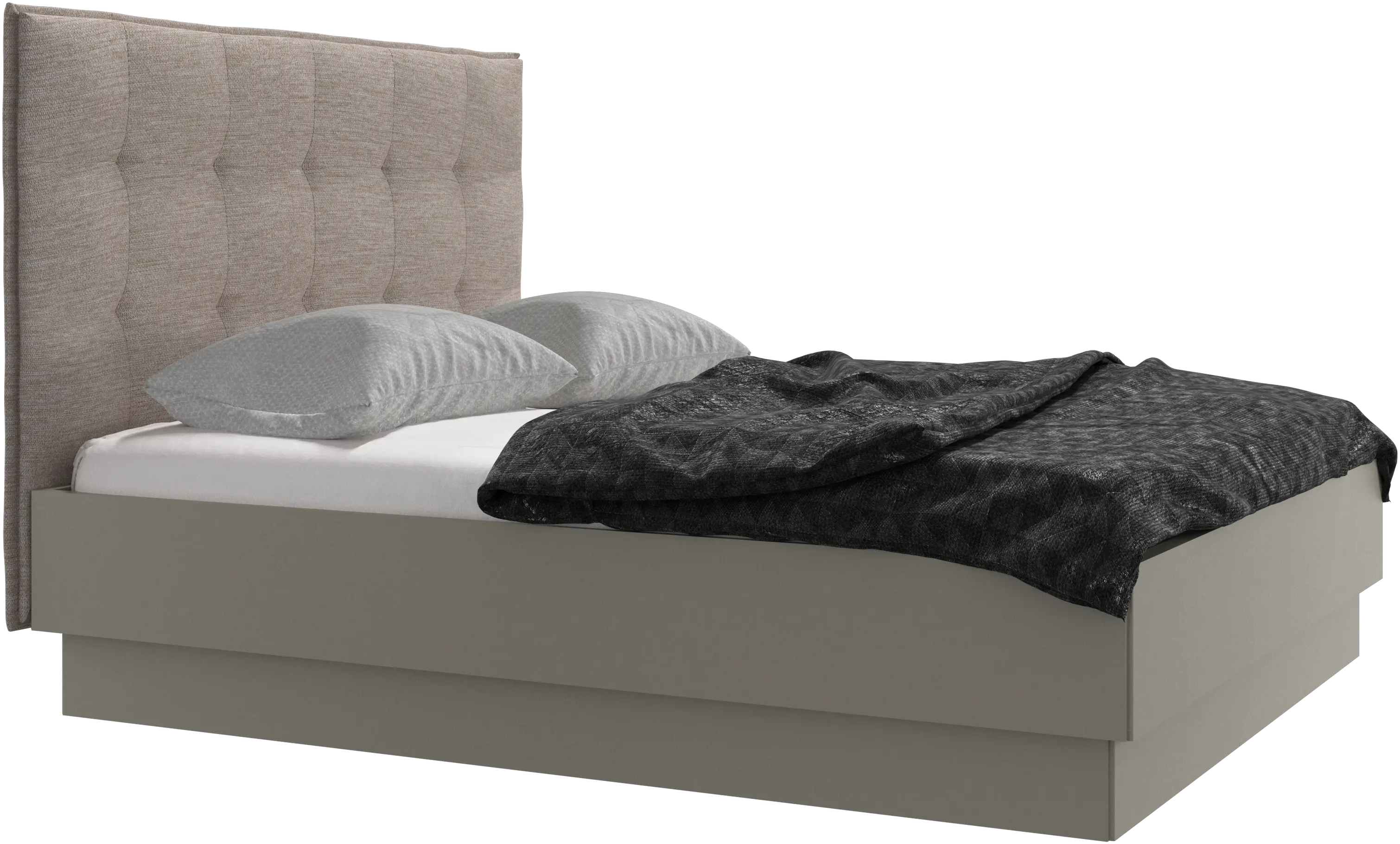 Lugano storage bed with lift-up frame and slats, excl. mattress