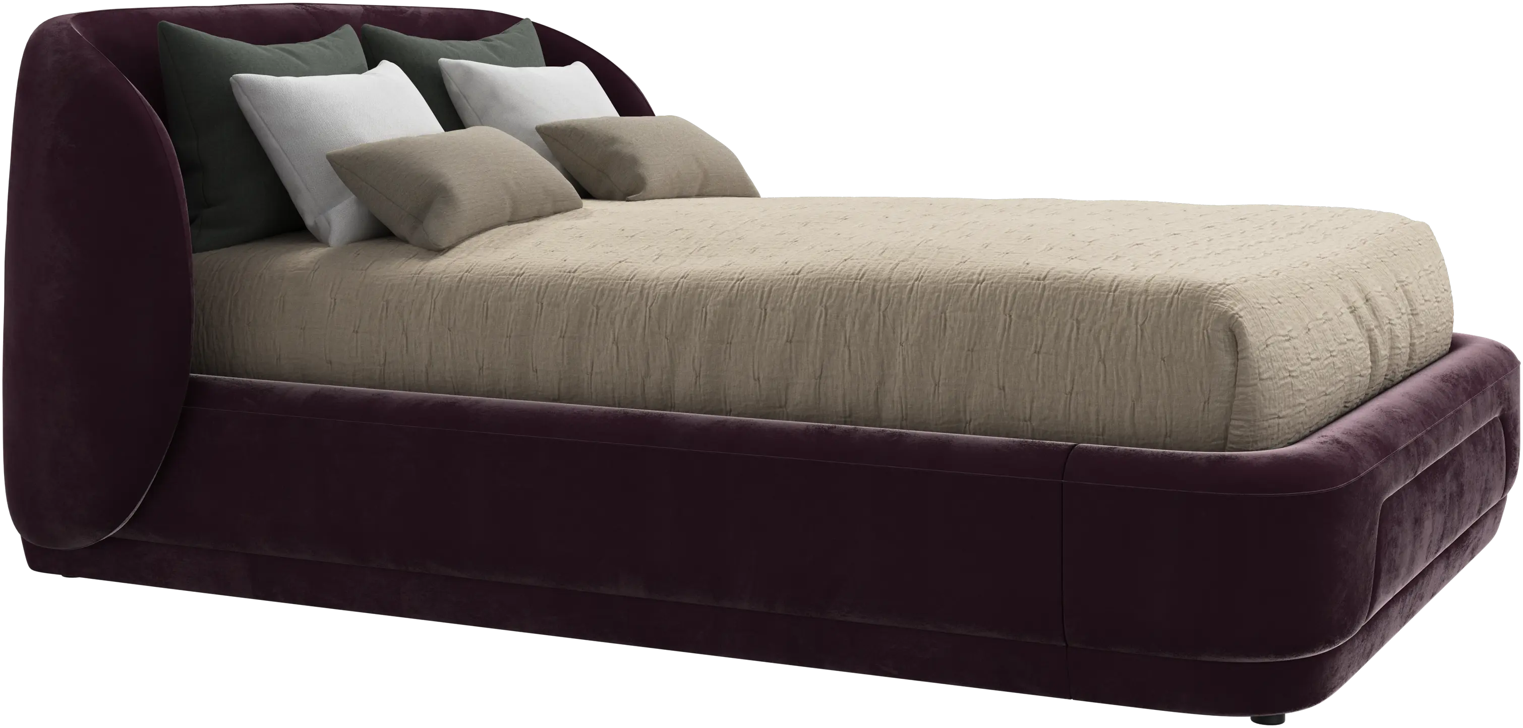 Bolzano bed with slats - W140xL190cm