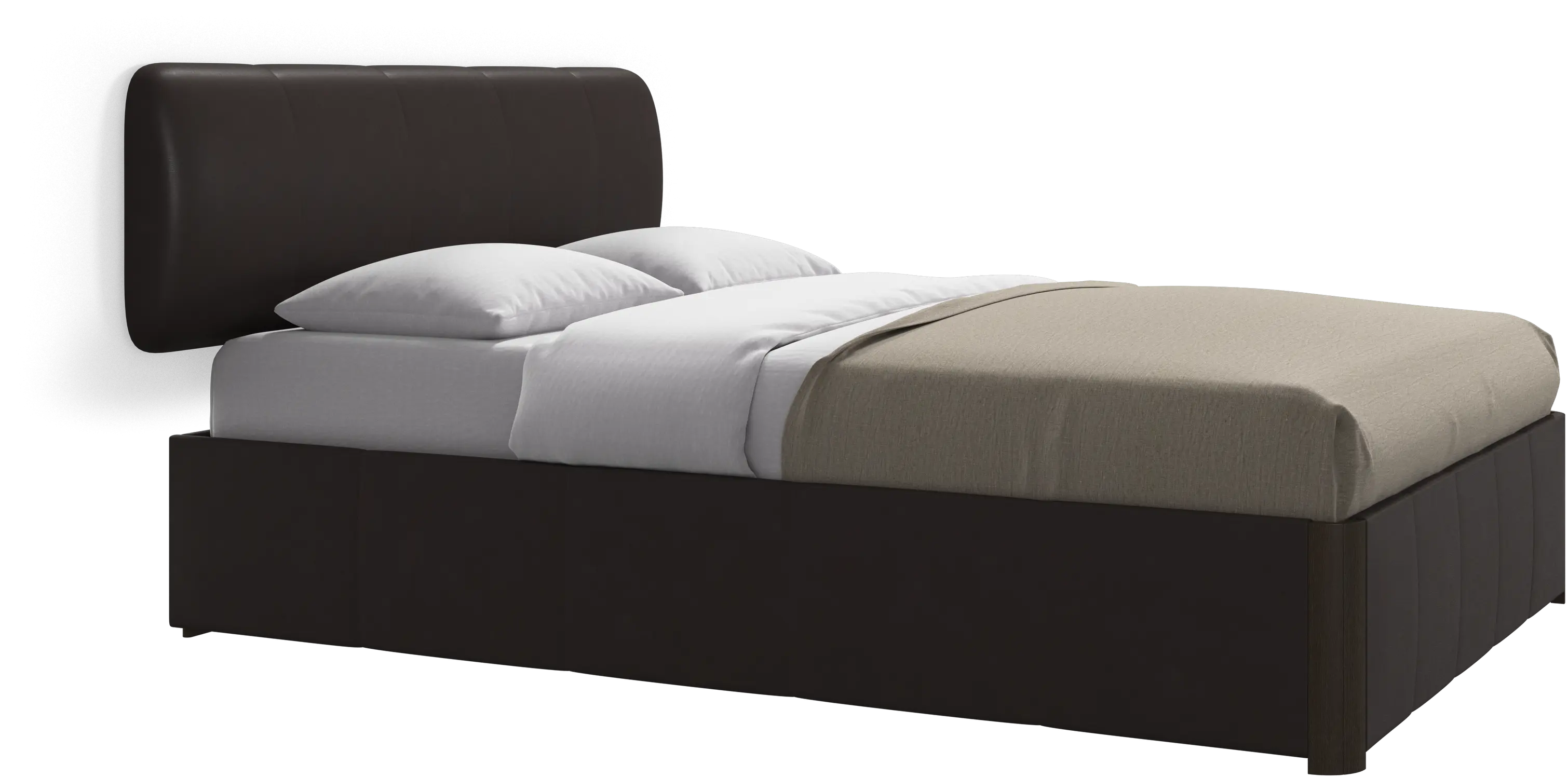 Element bed, wall-mounted headboard, with slats, excl. mattress