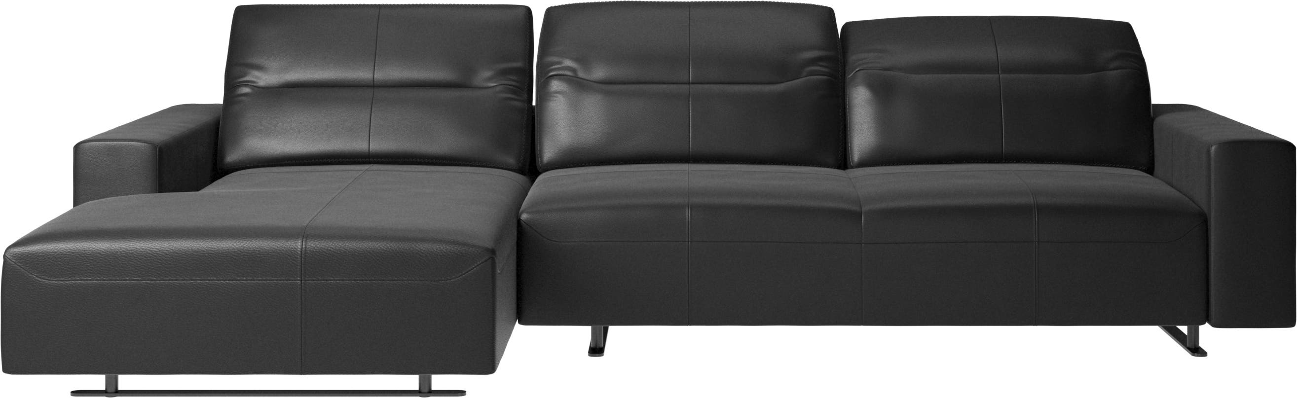 Hampton sofa med justerbar ryg og lounge modul venstre side