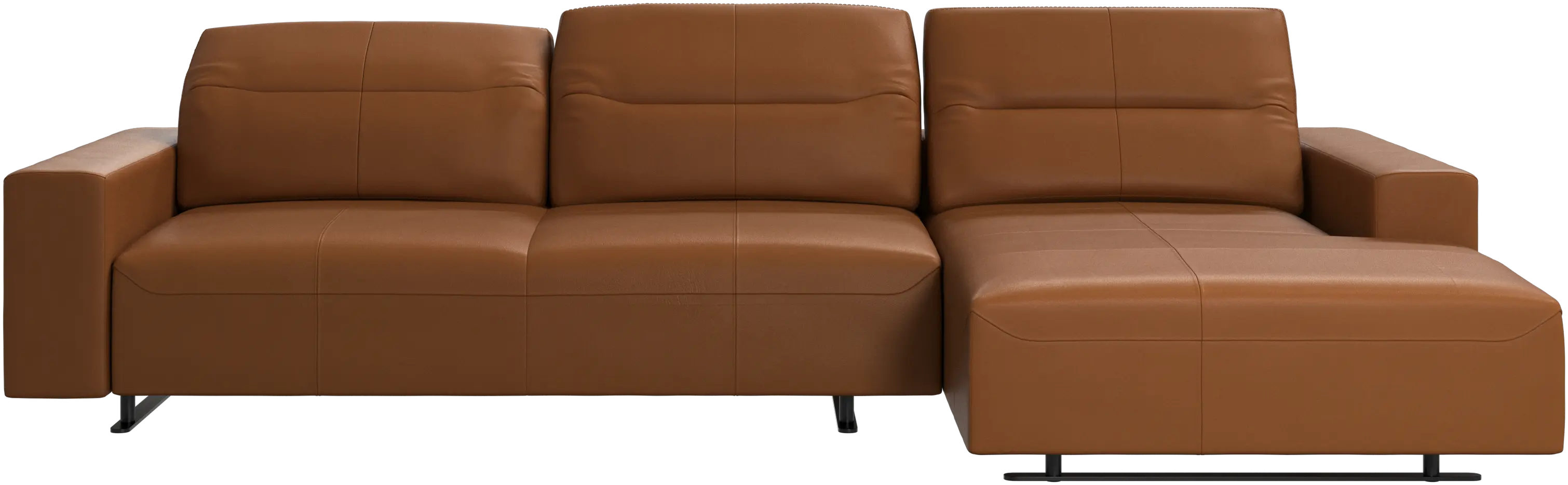 Hampton sofa with adjustable back, resting unit and storage both sides