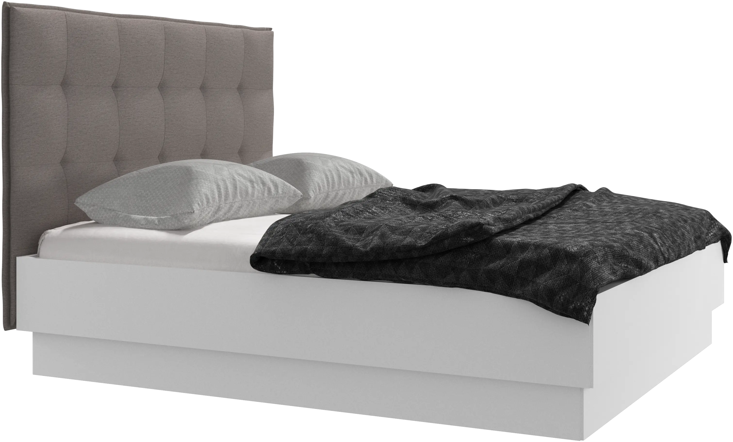 Lugano storage bed with lift-up frame and slats, excl. mattress