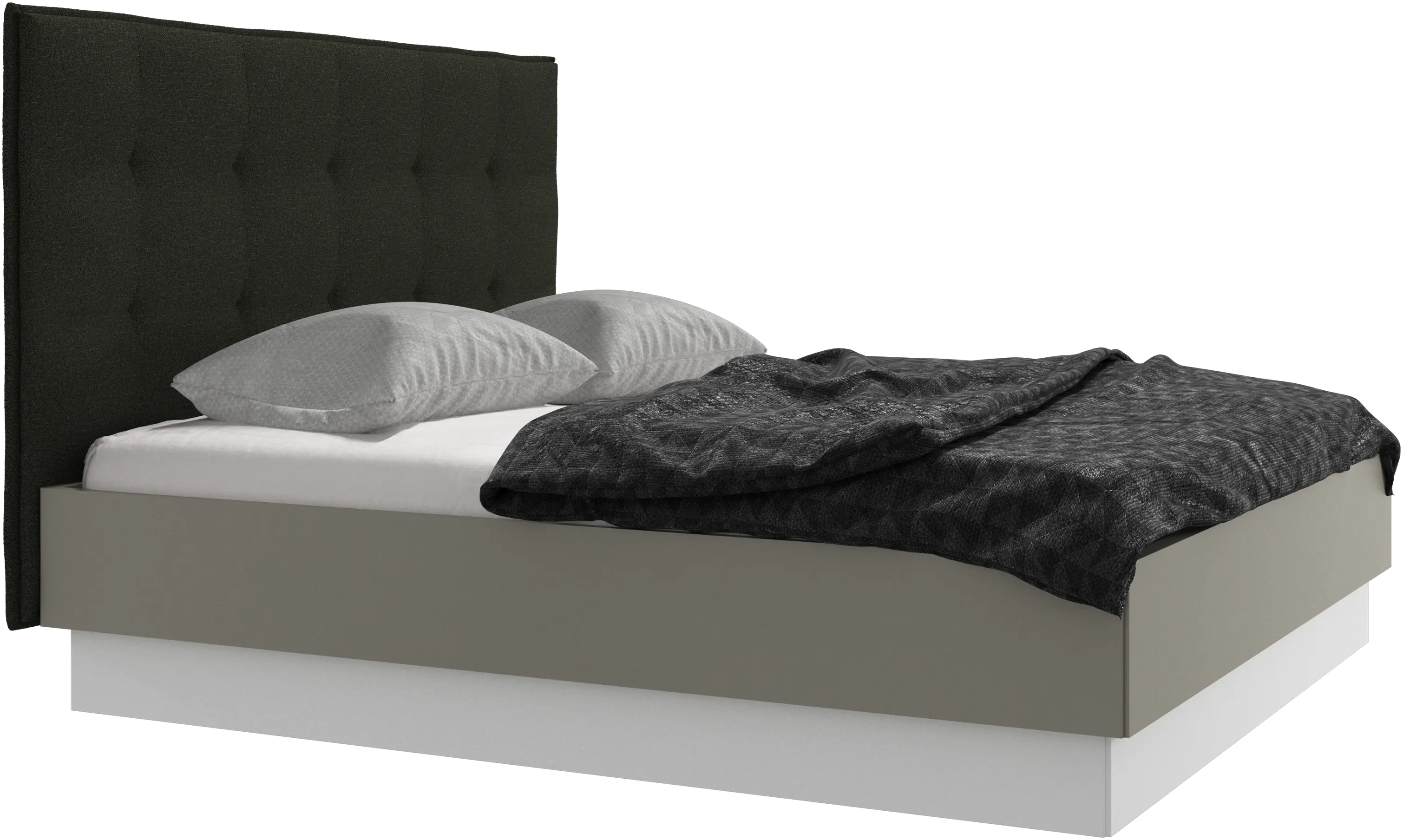 Lugano storage bed with lift-up frame and slats, excl. mattress