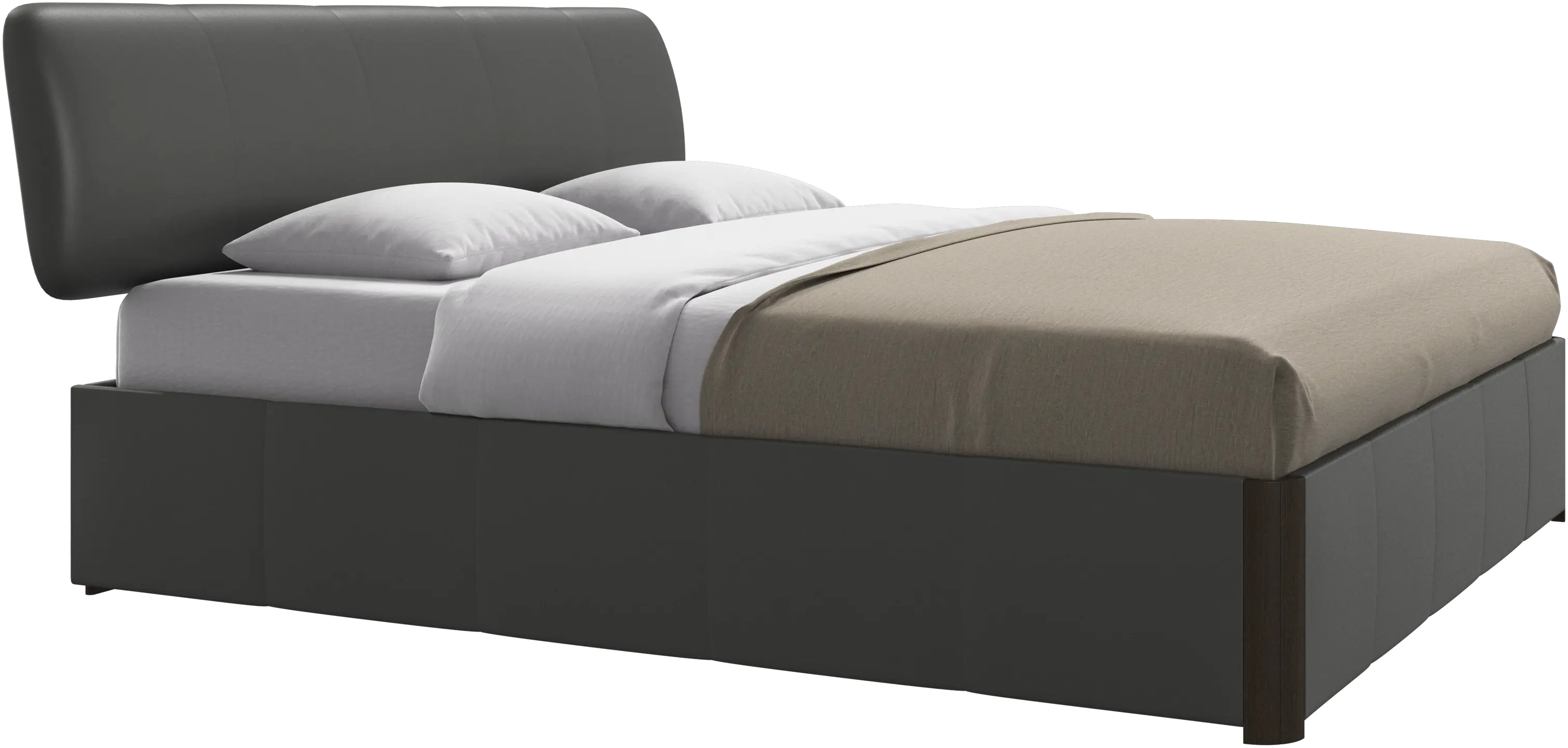 Element bed, bed-mounted headboard, with slats, excl. mattress