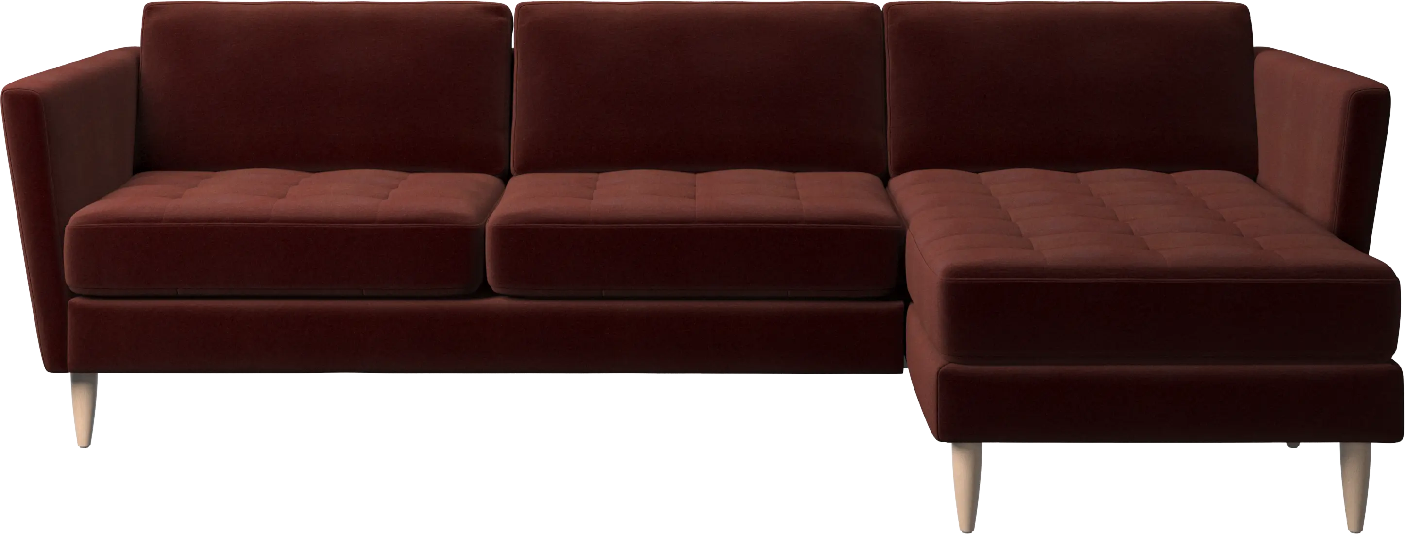 Osaka sofa with resting unit, tufted seat
