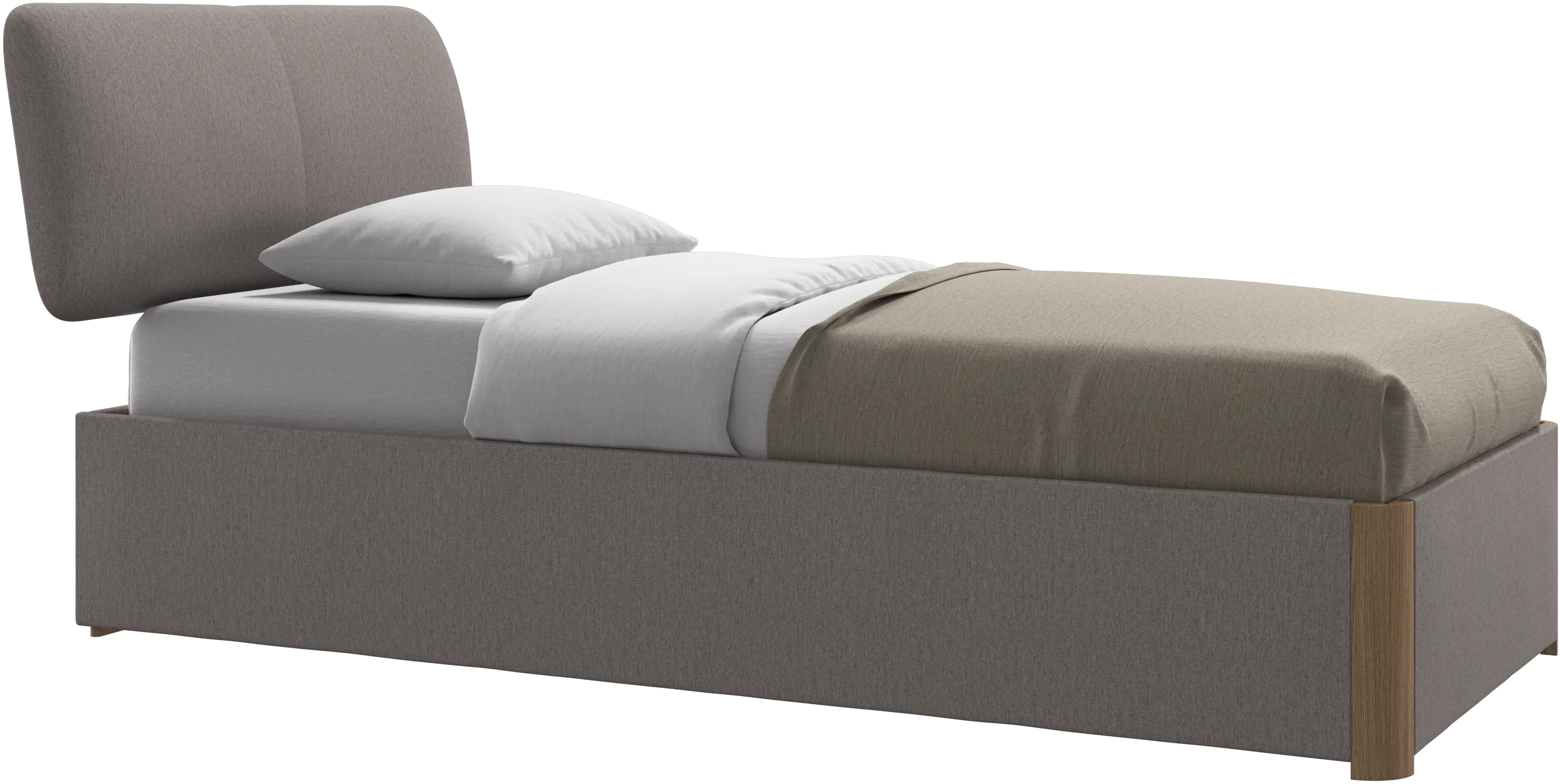 Element lit, tête de lit fixée au lit, avec lattes, excl. matelas