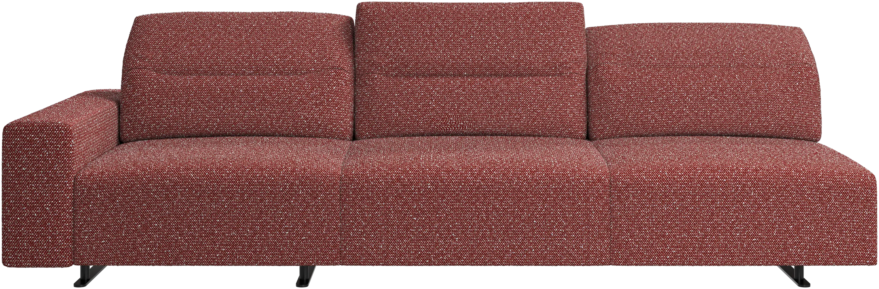 Hampton sofa with adjustable back and storage on the left side
