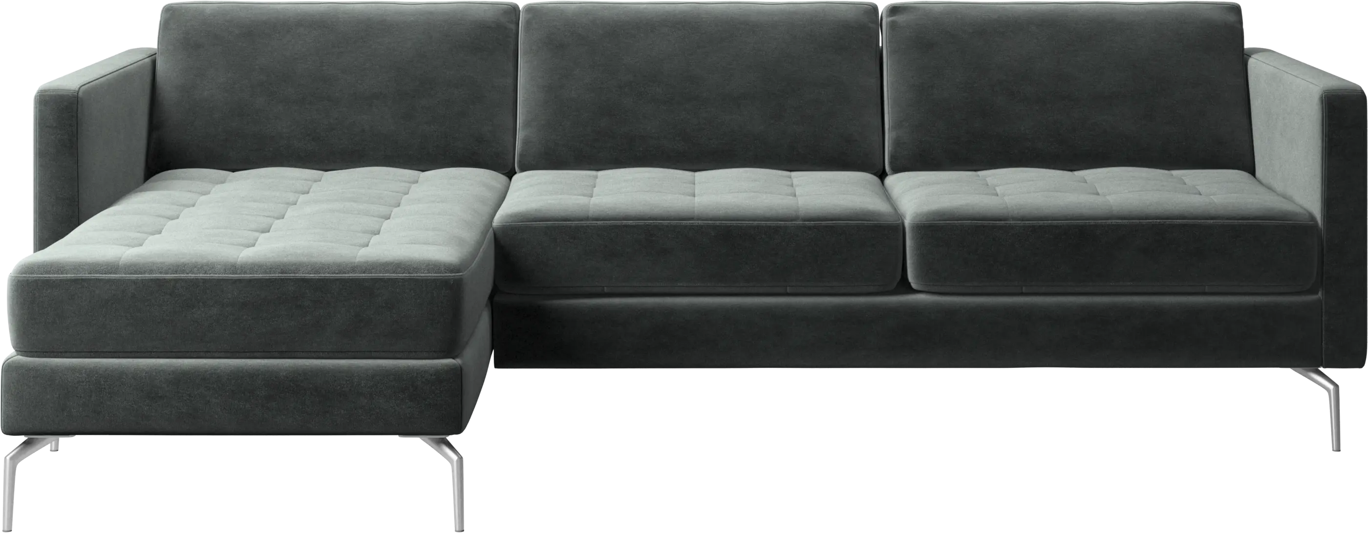 Osaka sofa with resting unit, tufted seat