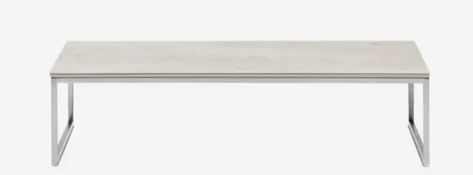 Coffee tables Lugo coffee table, ash ceramic/brushed steel.