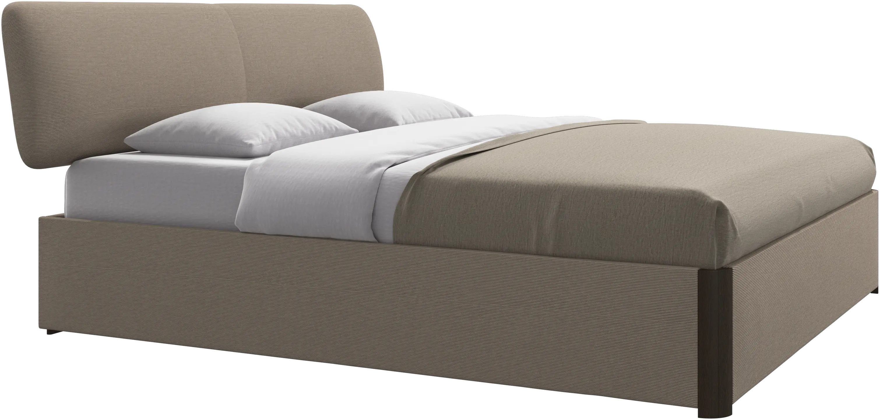 Element lit, tête de lit fixée au lit, avec lattes, excl. matelas