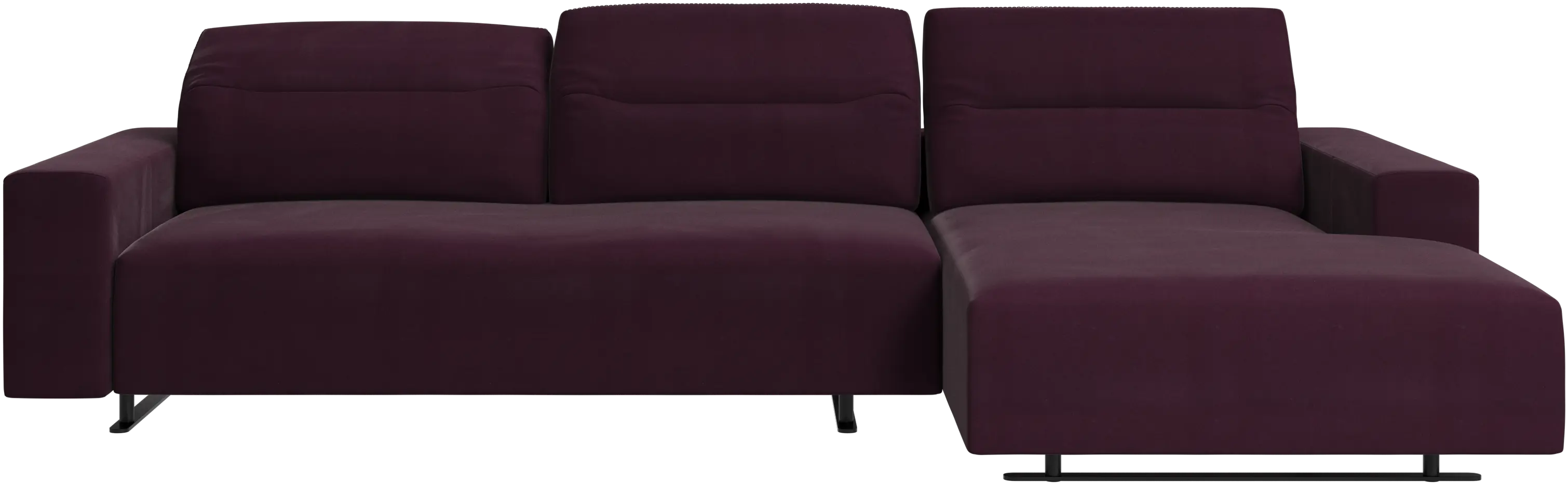 Hampton sofa with adjustable back, resting unit and storage both sides